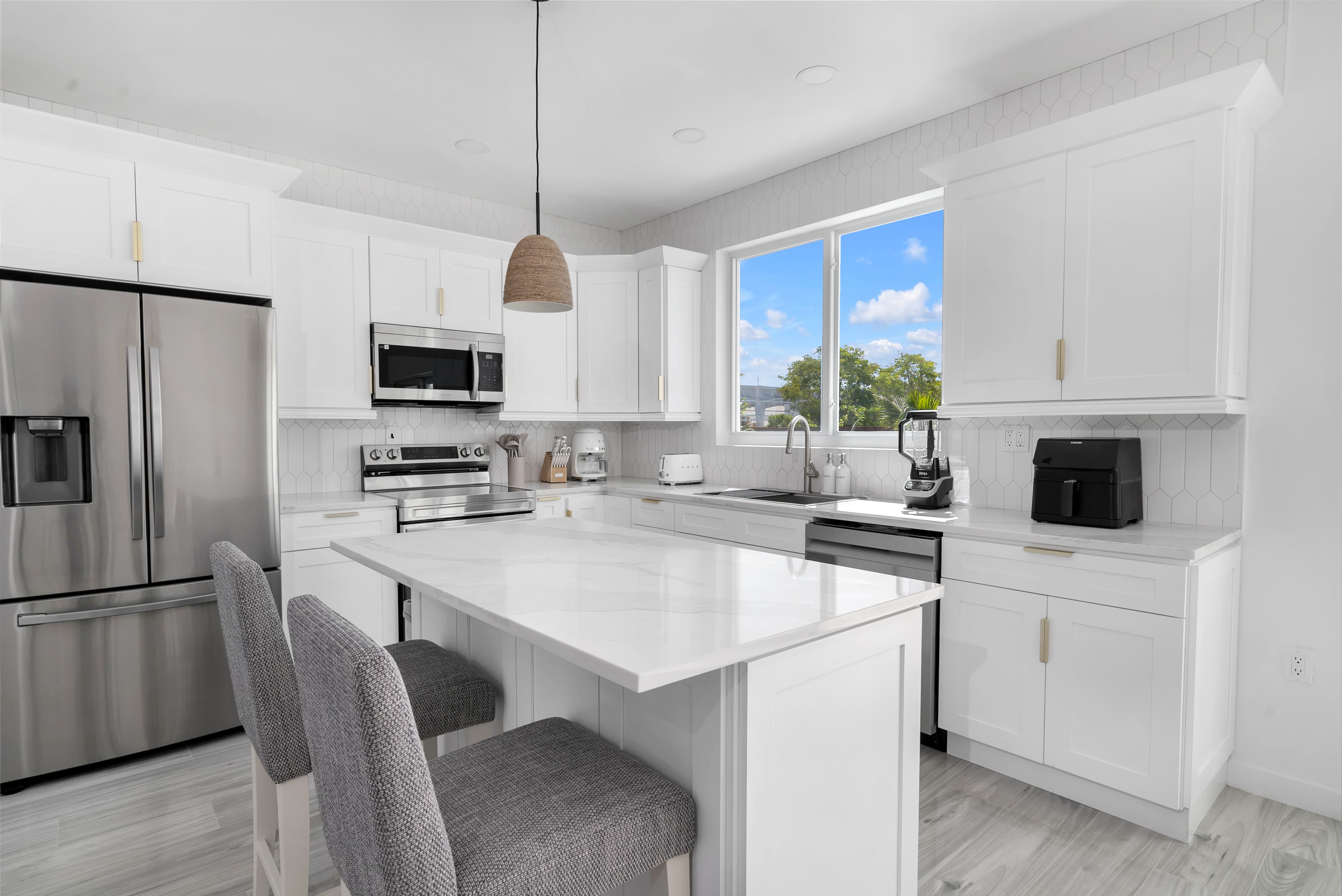Completed residential project kitchen